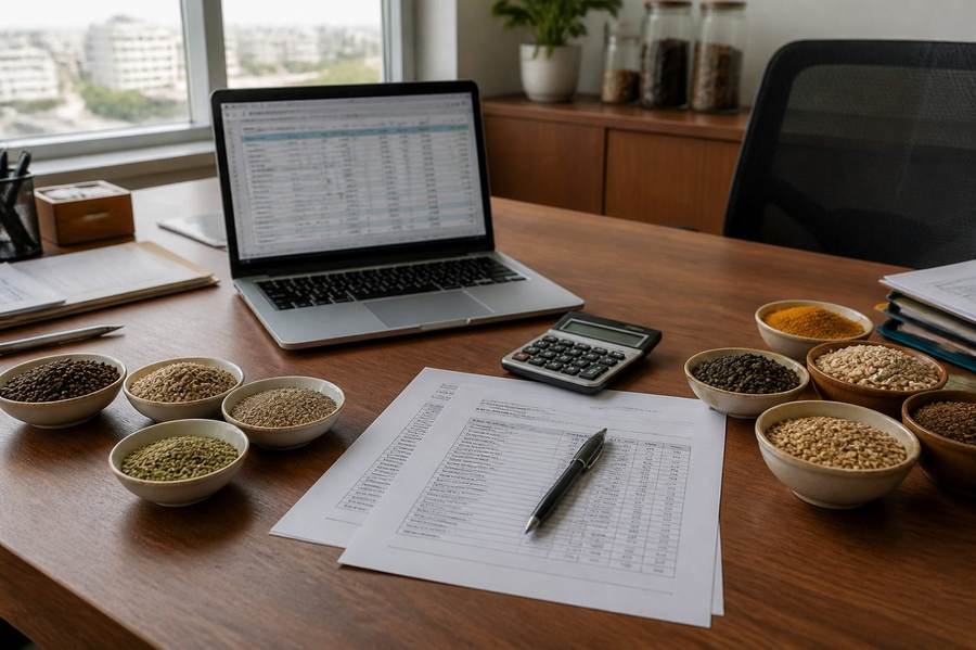 Trade desk preparing a quote